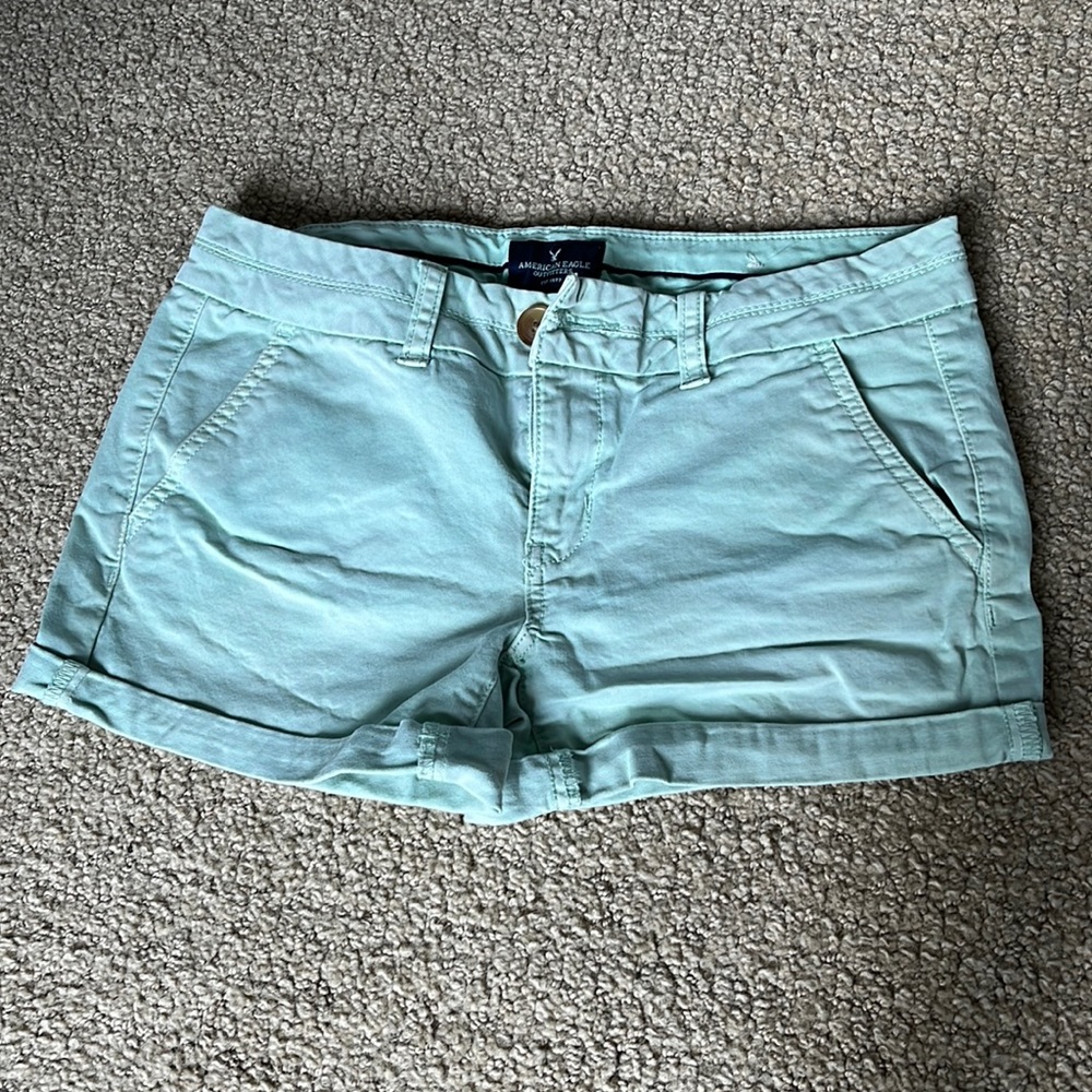 American eagle blue/green shorts